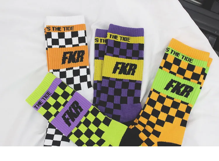 BOOPDO DESIGN FKR PRINT AND CHECK BOARD DESIGN SOCKS