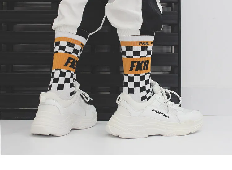 BOOPDO DESIGN FKR PRINT AND CHECK BOARD DESIGN SOCKS