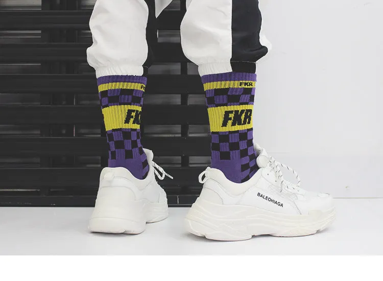 BOOPDO DESIGN FKR PRINT AND CHECK BOARD DESIGN SOCKS