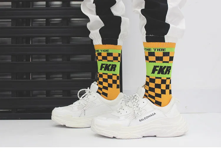 BOOPDO DESIGN FKR PRINT AND CHECK BOARD DESIGN SOCKS