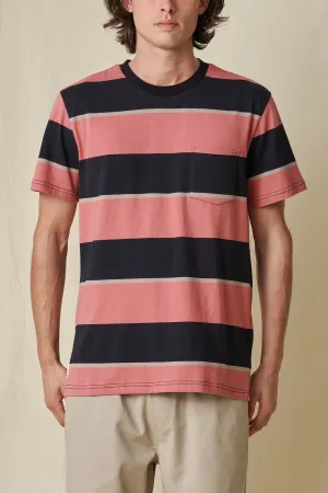 Bootleg Dreams Stripe Tee - Red Smoke