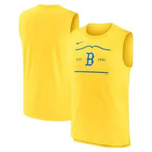 Boston Red Sox City Connect Nike Men's Gold Muscle Jersey