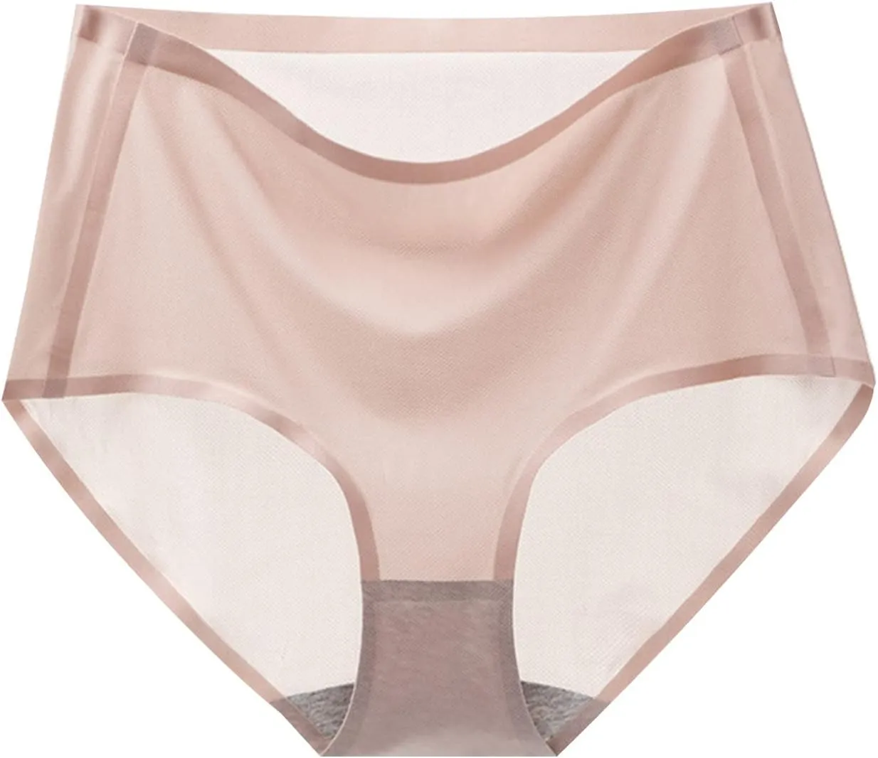 Bourund 5PCS Ultra Thin Non-Marking Ice Silk Underwear, Womens Seamless Ice Silk High Waist Breathable Soft Stretchy Panties