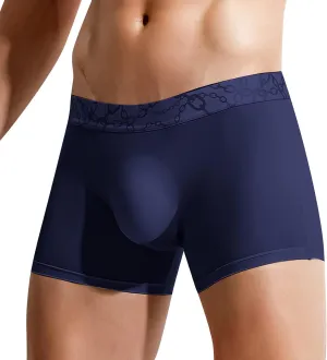 Boxer Briefs for Men Breathable High Waisted Sexy Cotton Trunks Comfort Stretch Soft Pouch Trunks with Elastic Waistband
