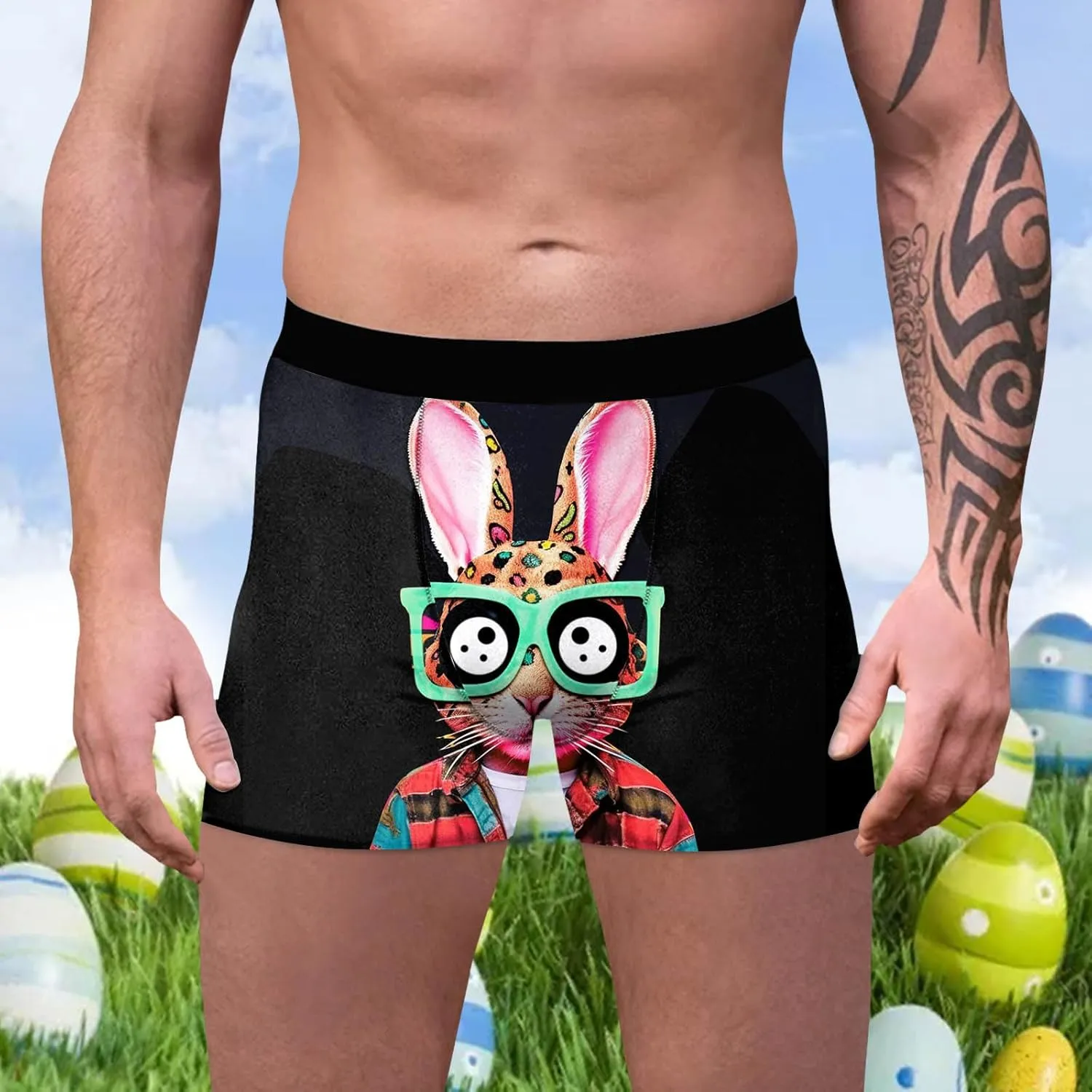 Boxer Briefs Mens Breathable High Waisted Cotton Sexy Underwear Comfort Stretch Pouch Boxer Briefs with Elastic Waistband