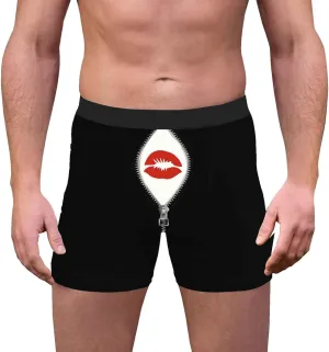 Boxer Briefs Mens Cotton Sexy Mid Waisted Breathable Printed Underwear Stretch Pouch Soft Boxer Briefs with Elastic Waistband