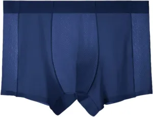 Boxer Briefs Mens Sexy Cotton High Waisted Breathable Trunks Stretch Comfort Soft Pouch Trunks with Elastic Waistband