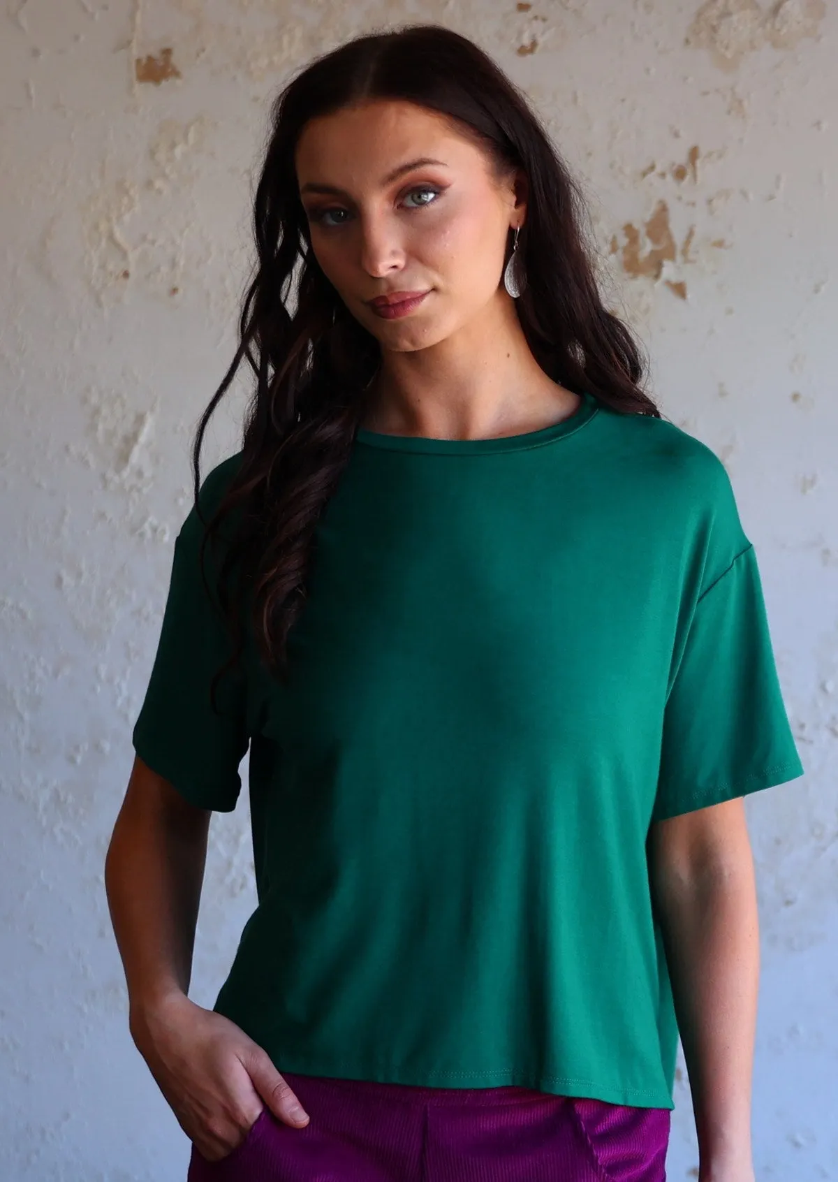 Boxy T-shirt Jade Green