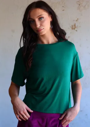 Boxy T-shirt Jade Green