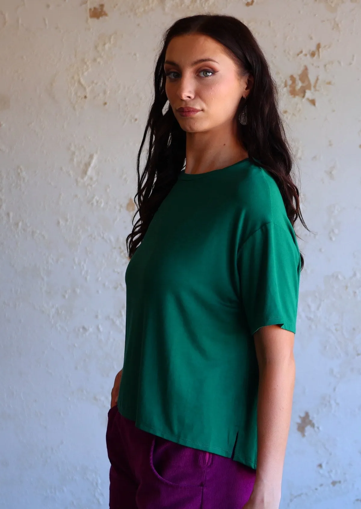 Boxy T-shirt Jade Green