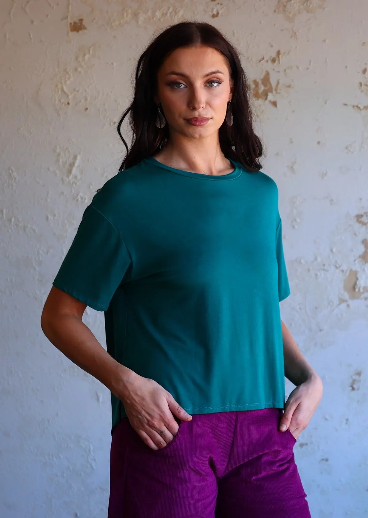 Boxy T-shirt Teal