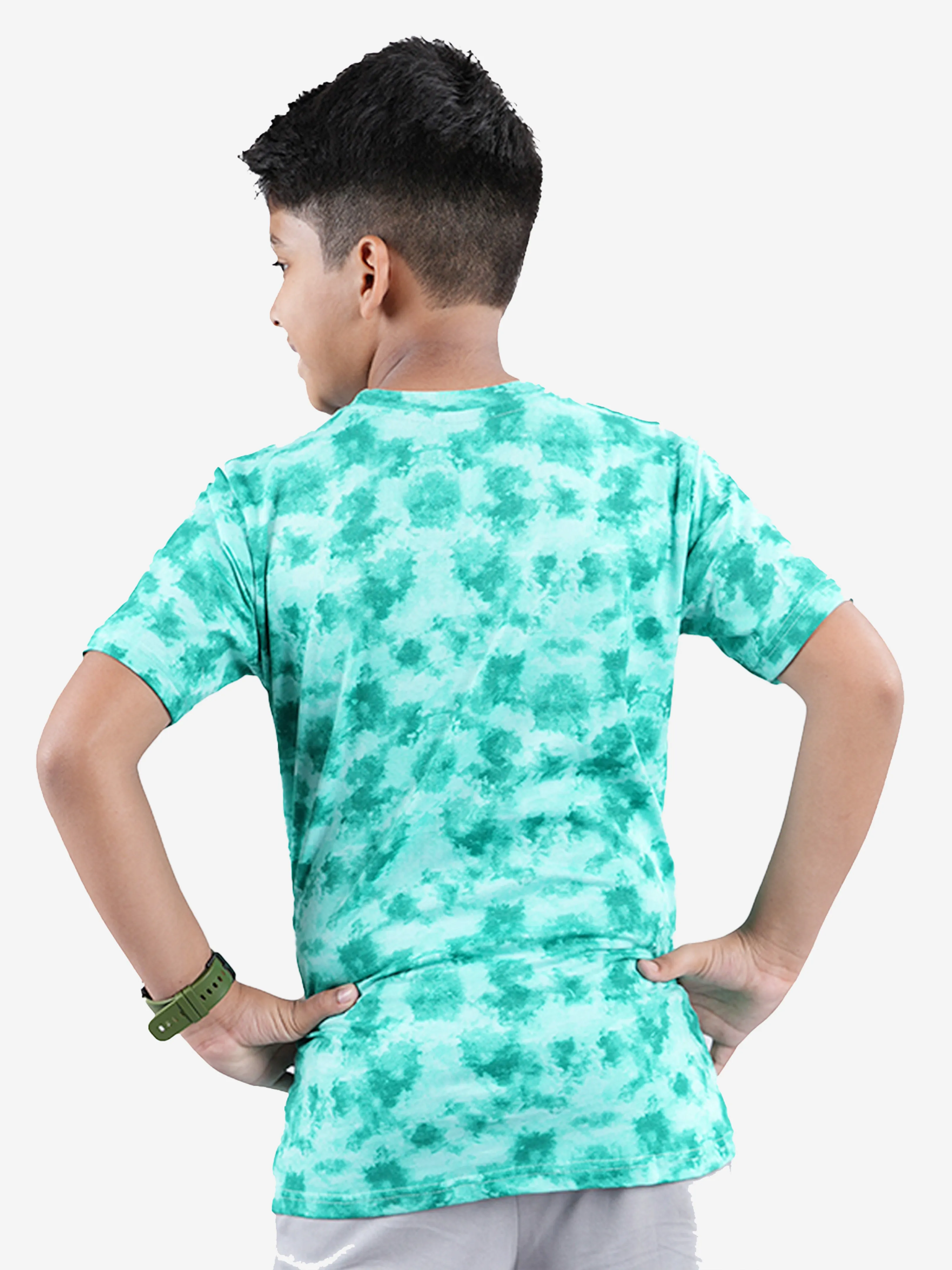 Boys Cotton Jersey Tie and Dye AOP Printed Tees Pack of 2