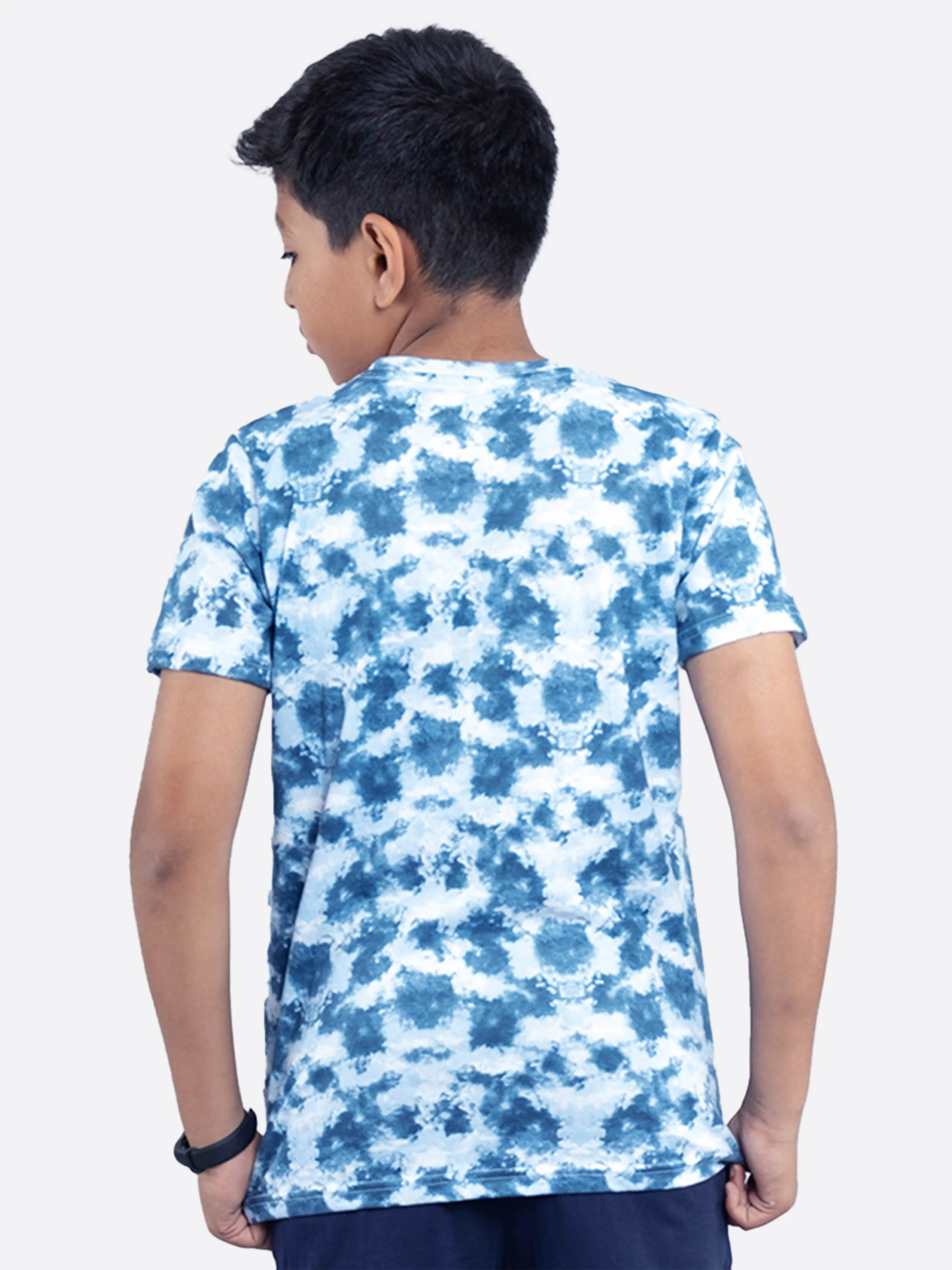 Boys Cotton Jersey Tie and Dye AOP Printed Tees Pack of 2