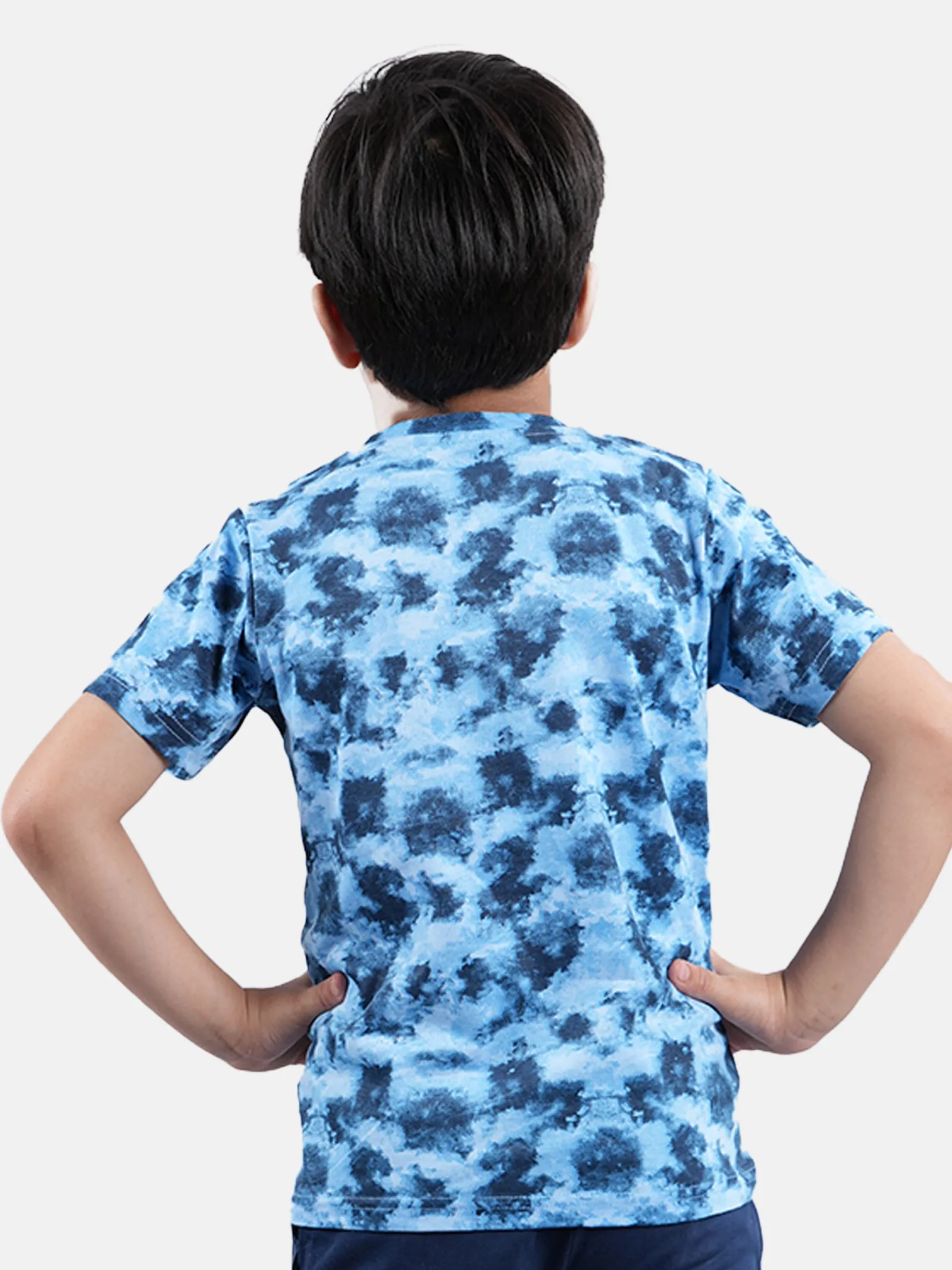 Boys Cotton Jersey Tie and Dye AOP Printed Tees Pack of 2
