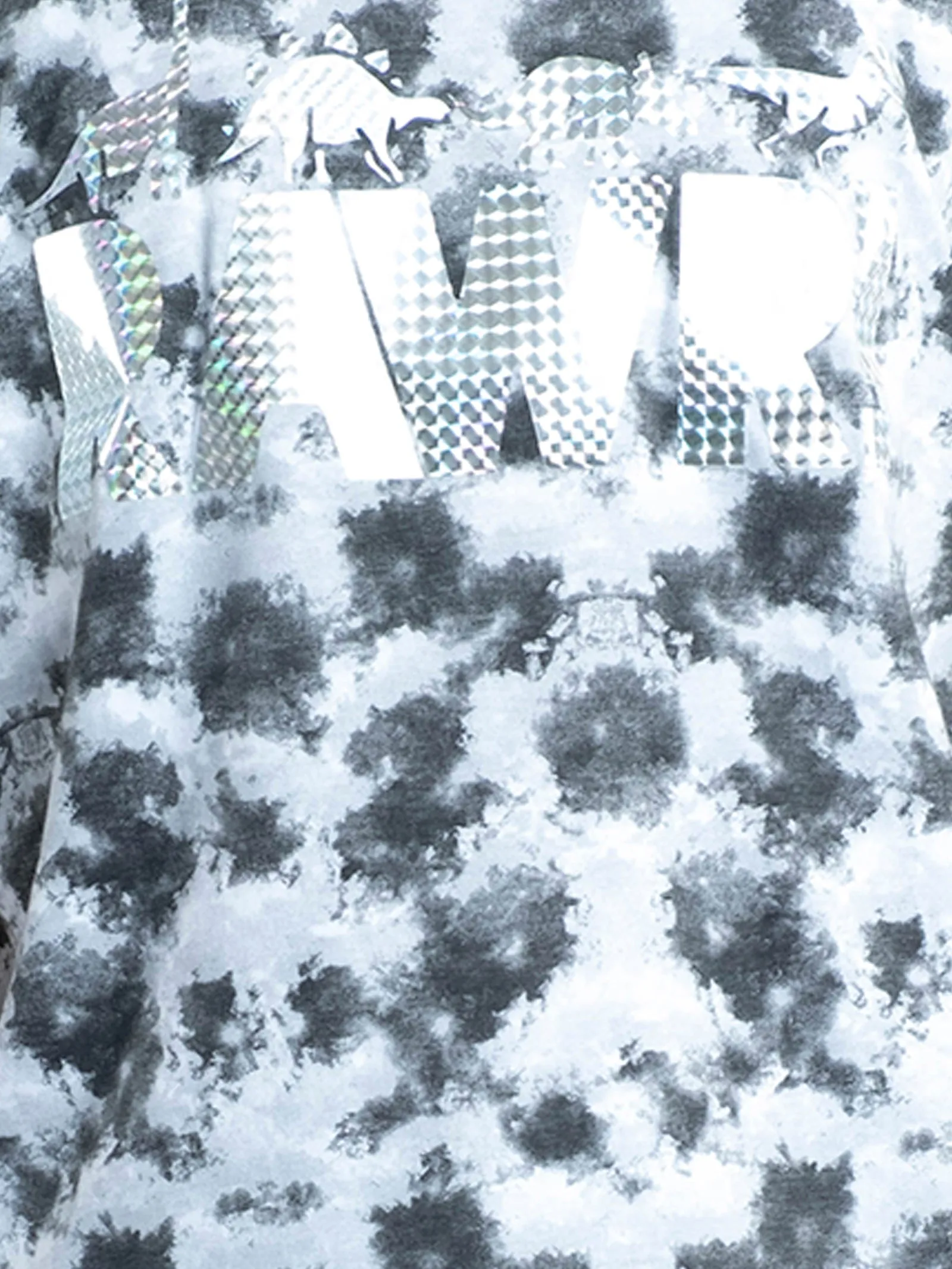 Boys Tie & Dye Printed Tee With Chest Print