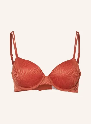 Bra Calvin Klein BH SHEER MARQUISETTE, dark orange