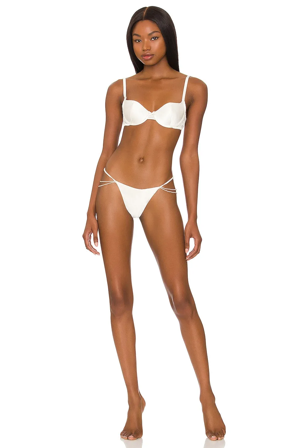 Bra fleur du mal Satin Luxe Balconette, ivory