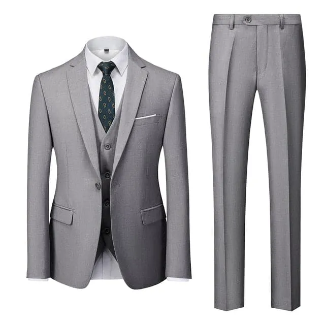 BRADLEY VIP SUITS Men's Fashion Formal Business & Special Events Wear 3 Piece Suit for Business Meetings Job Interviews Church Services Suits (Jacket   Pants   Vest) Royal Blue Suit Set