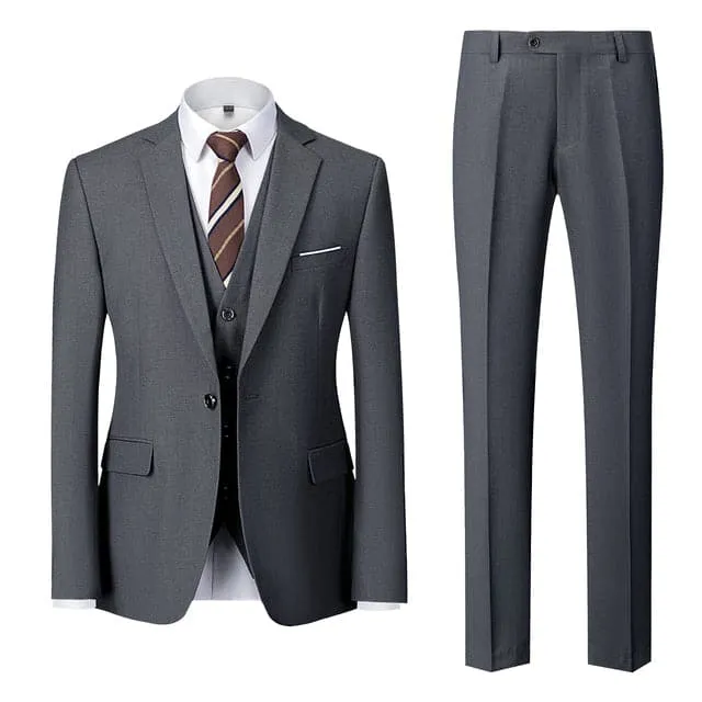 BRADLEY VIP SUITS Men's Fashion Formal Business & Special Events Wear 3 Piece Suit for Business Meetings Job Interviews Church Services Suits (Jacket   Pants   Vest) Royal Blue Suit Set