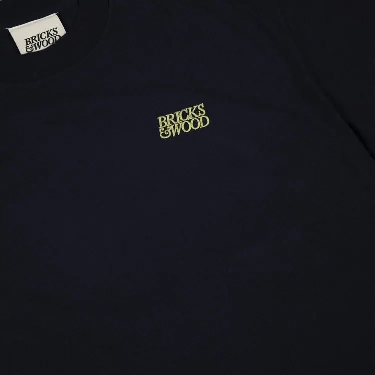 Bricks & Wood Logo Tee 'Navy', blue