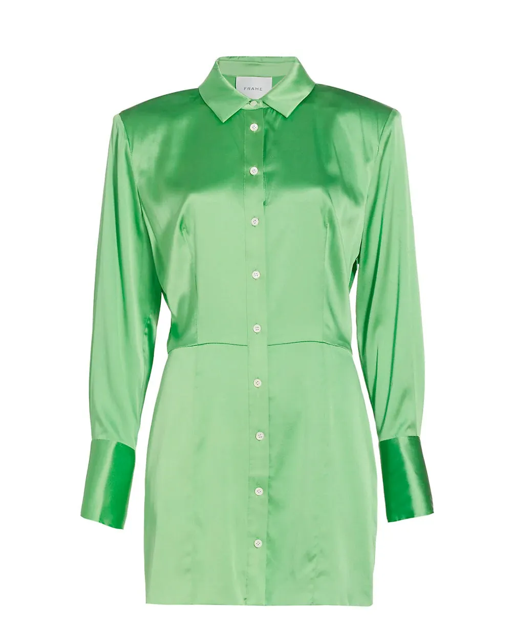 Bright Peridot Strong Shoulder Mini Dress