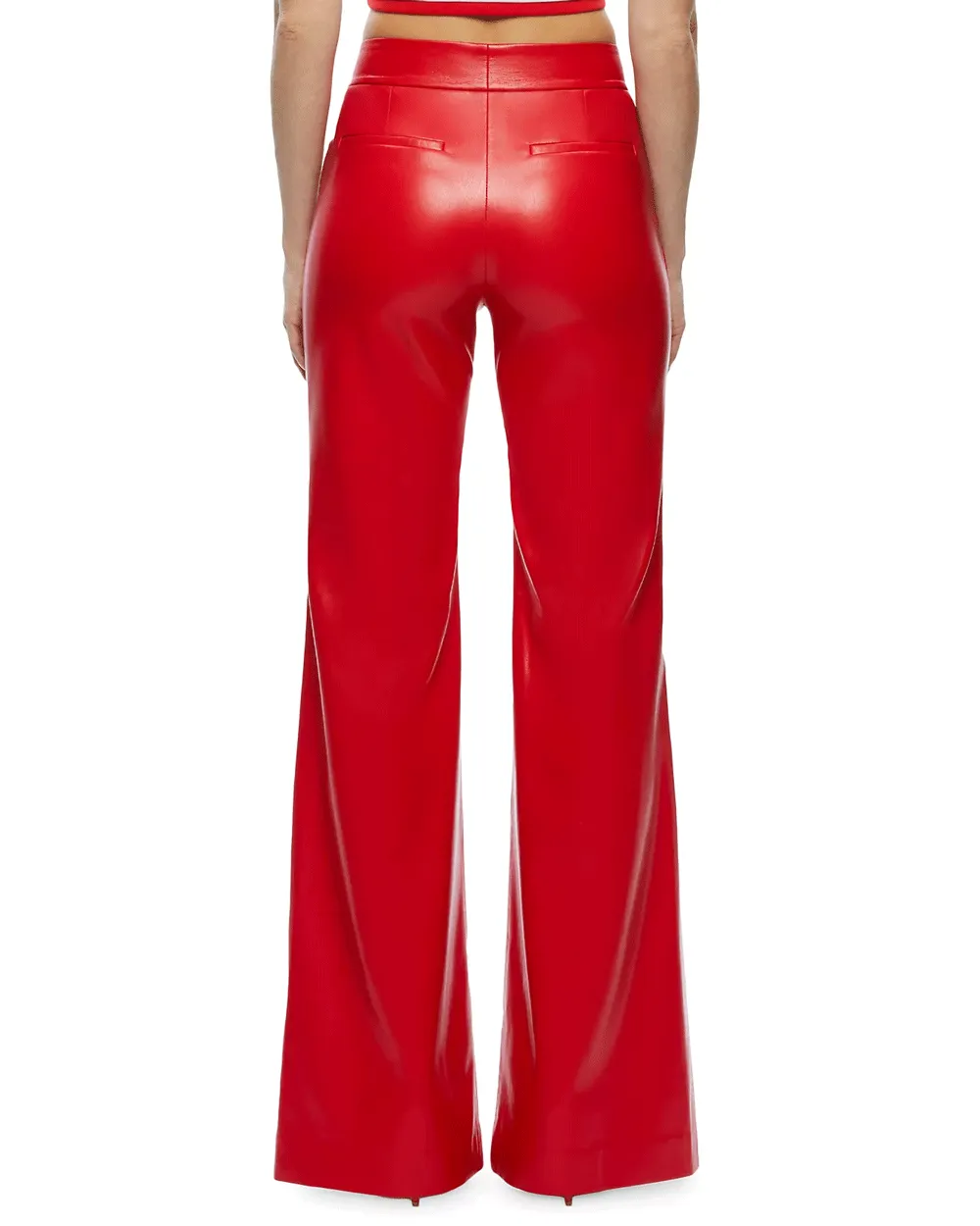 Bright Ruby Olivia Vegan Leather Bootcut Pant