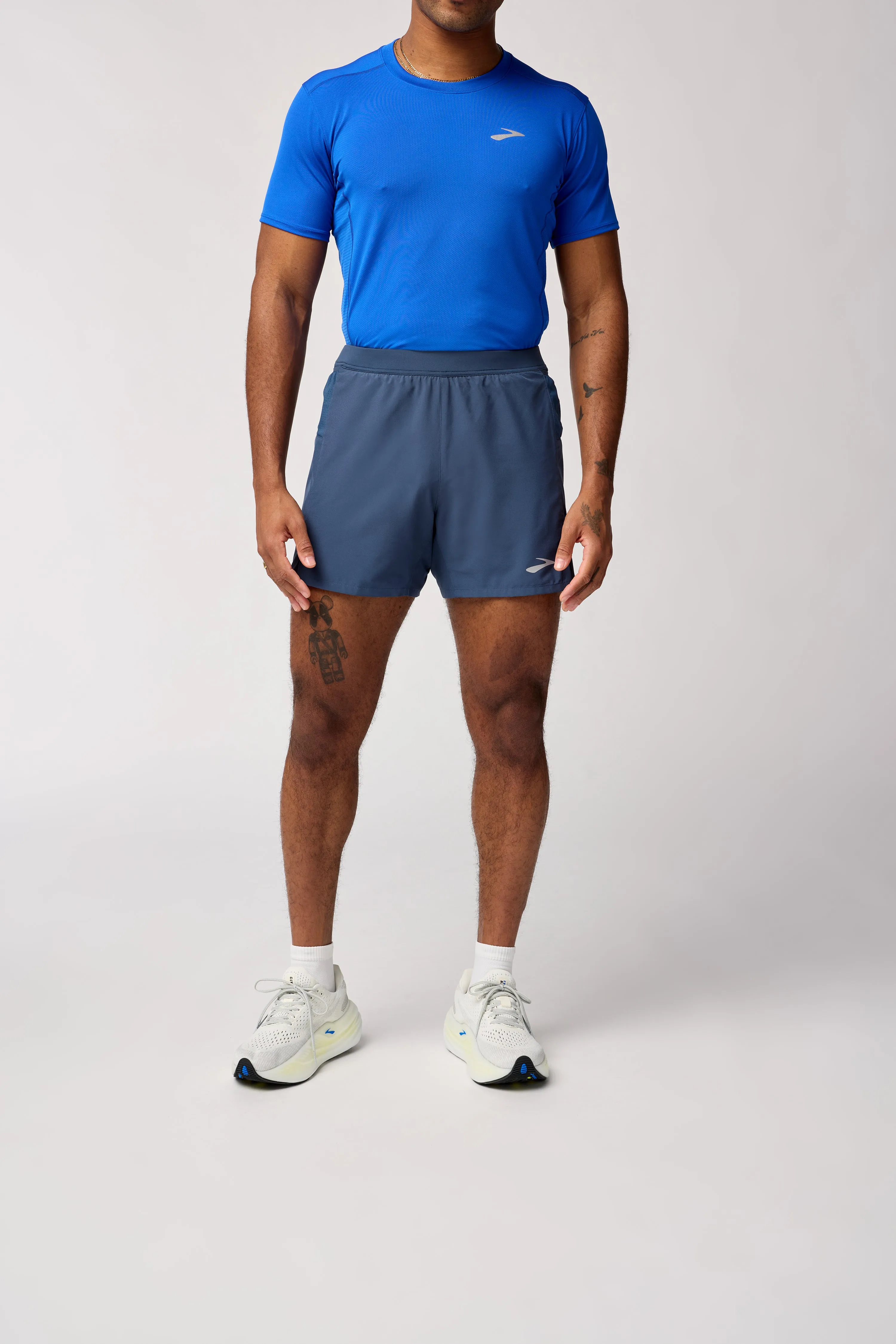 Brooks | Journey 5" Shorts | Men's | Blue Slate