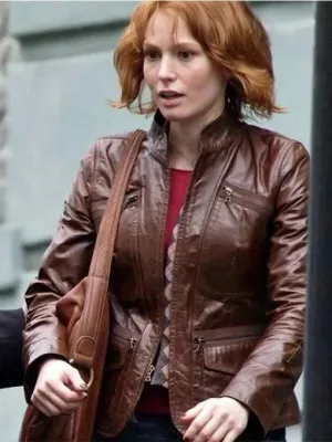 Brown Leather Jacket by TJS