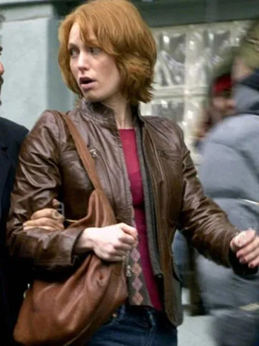 Brown Leather Jacket by TJS