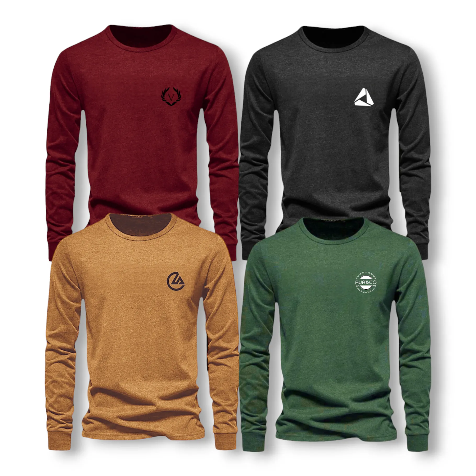 Bundle of 4 Men's Summer Full Sleeve T-shirt