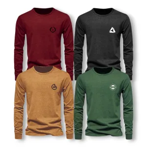 Bundle of 4 Men's Summer Full Sleeve T-shirt