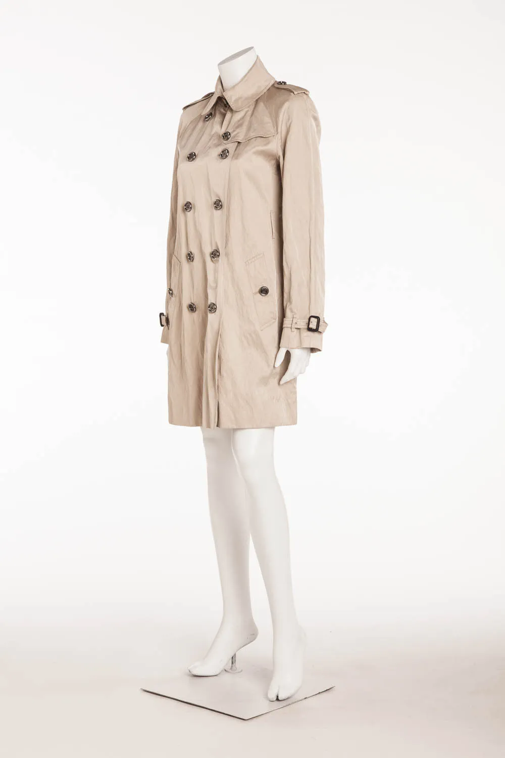 Burberry - Beige Button Up Coat - US 8