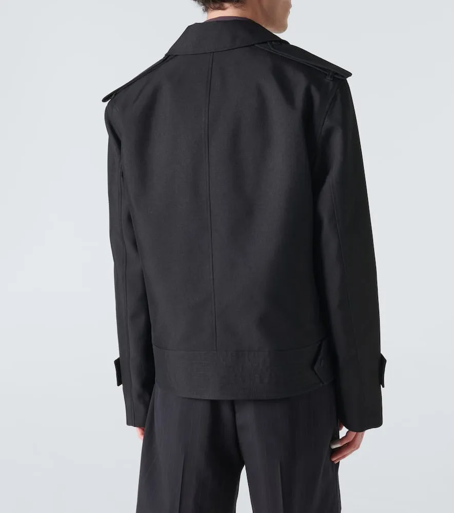 Burberry Cropped silk-blend trench coat