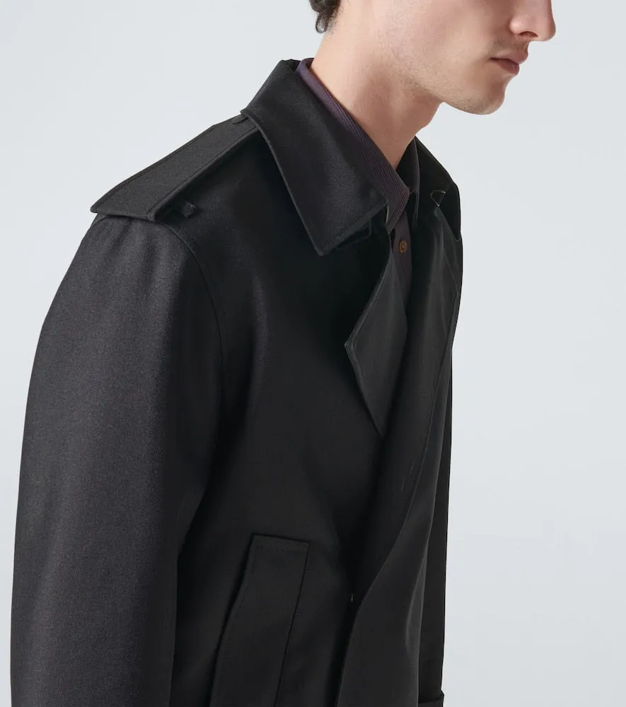 Burberry Cropped silk-blend trench coat