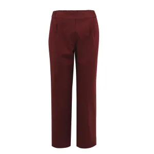Burgundy Dalia Cotton Pants