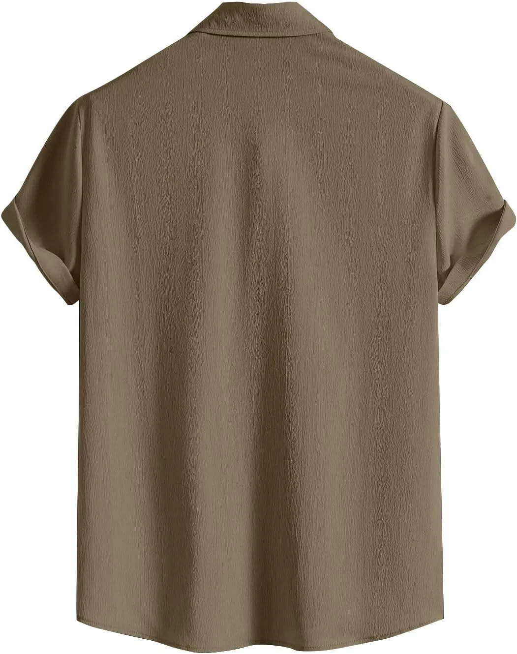 Button Down Shirt for Men Cotton Linen Solid Short Sleeve Regular Fit Tshirt Shirt Summer Lightweight Beach Tops