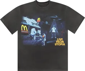 Cactus Jack by Travis Scott x McDonald's Live From Utopia T-Shirt 'Black', black