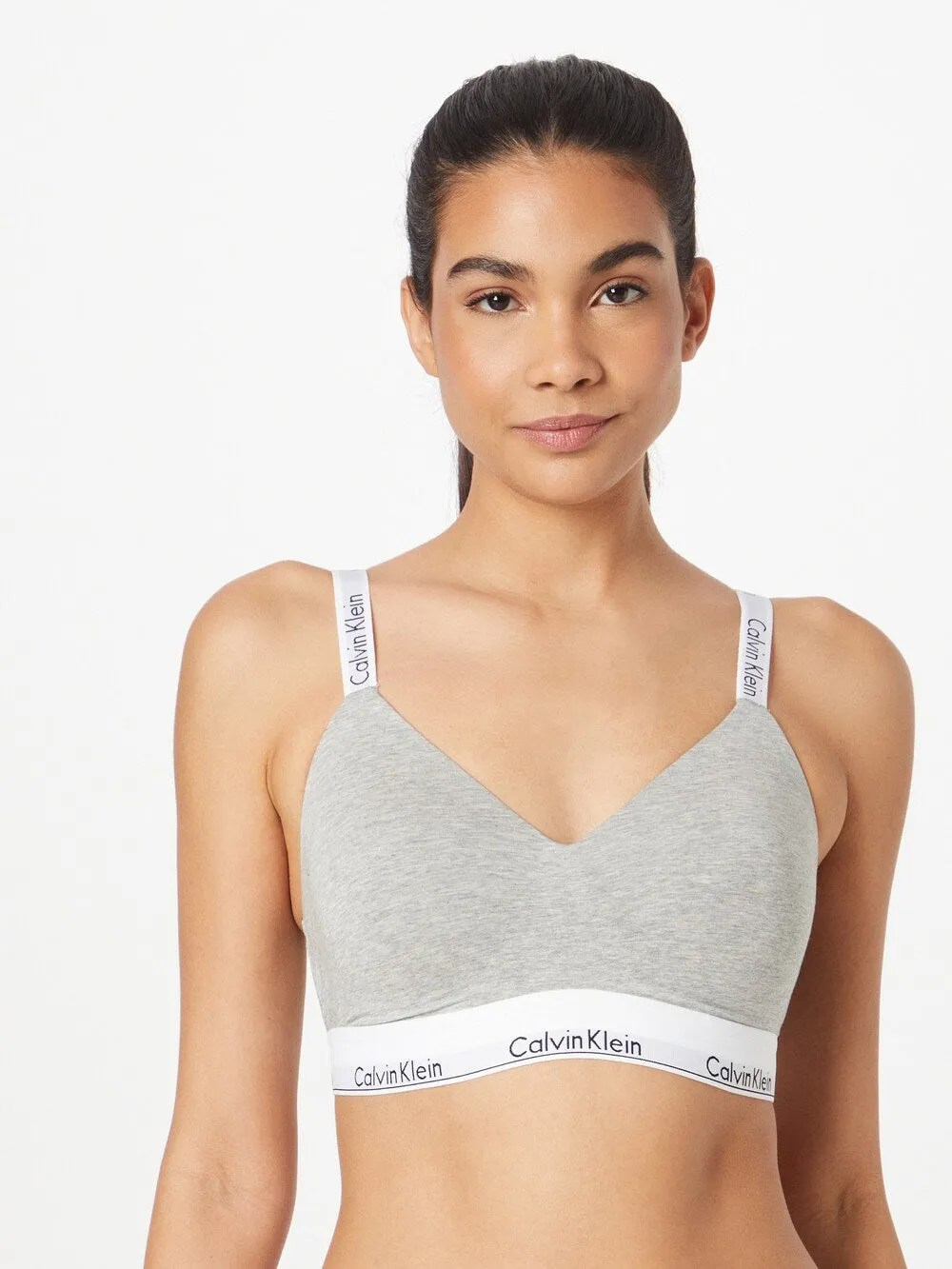 Calvin Klein Wireless Bra, Speckled Gray