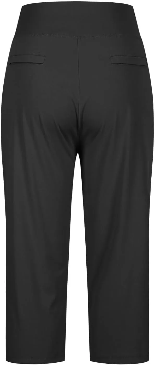 Capri Pants for Women Cropped Elastic High Waist Yoga Pants Stretchy Comfy Leggings Summer Workout Compression Pants