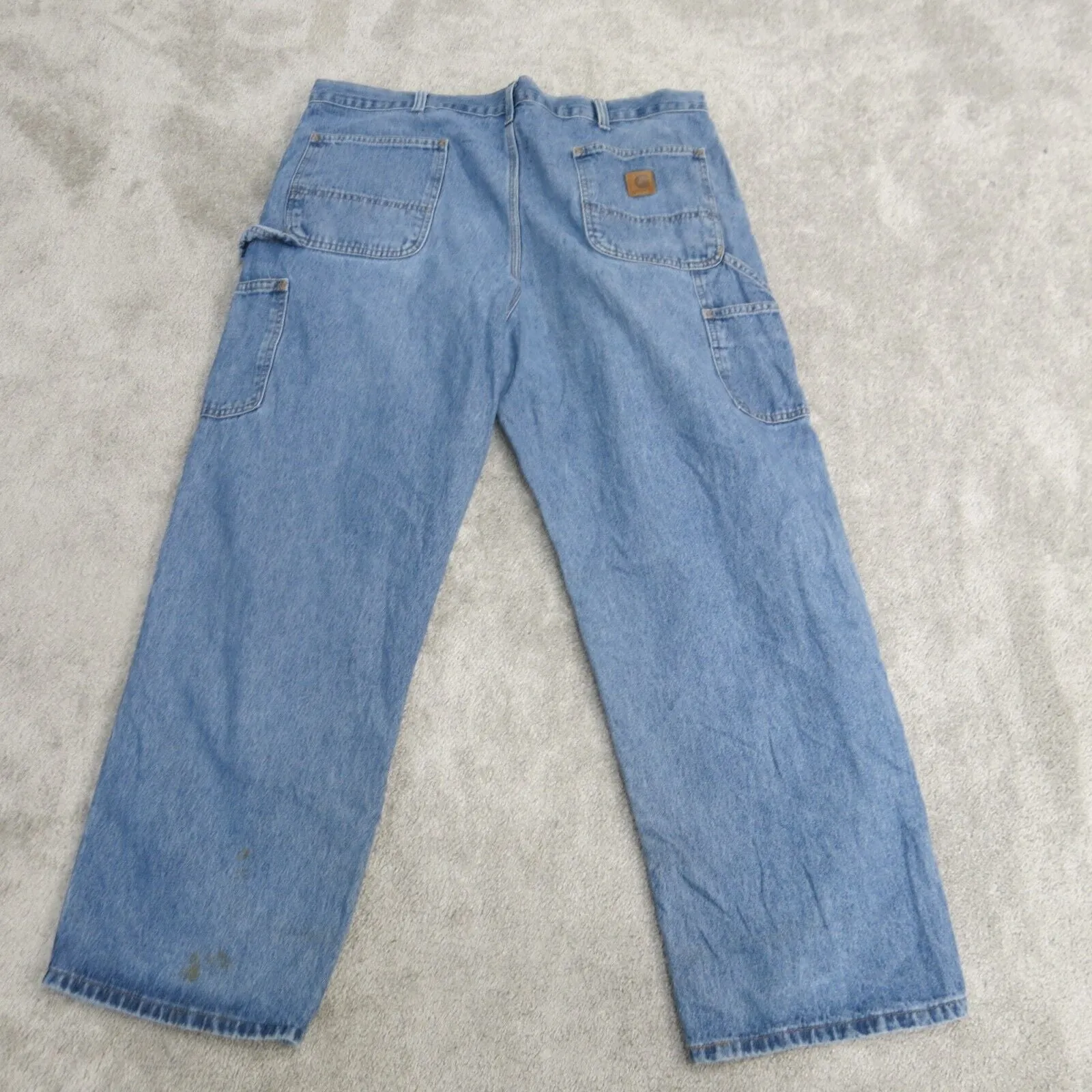 Carhartt Jeans Men X Large Blue Denim Straight Leg Pants Work Wear Cotton Casual