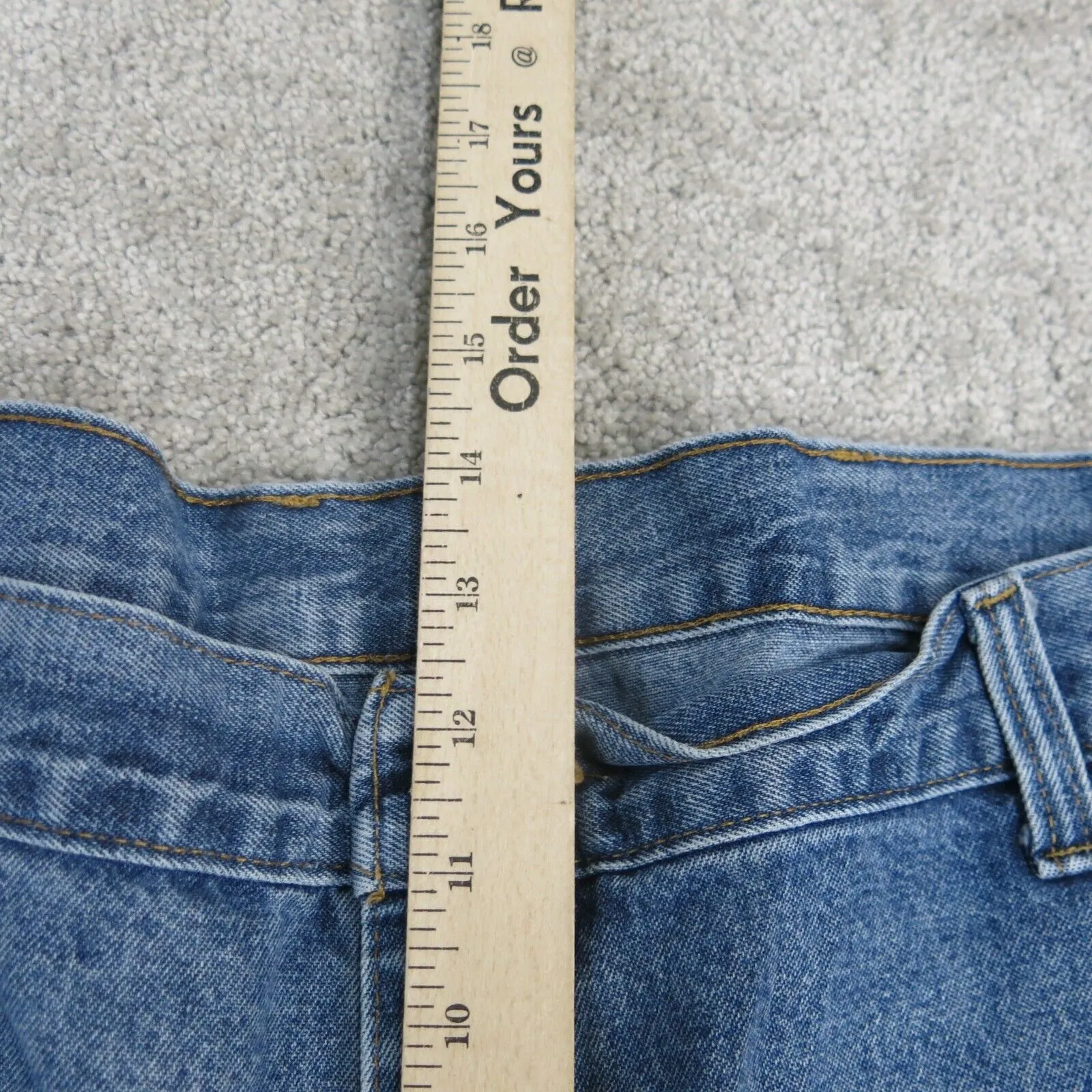 Carhartt Jeans Men X Large Blue Denim Straight Leg Pants Work Wear Cotton Casual