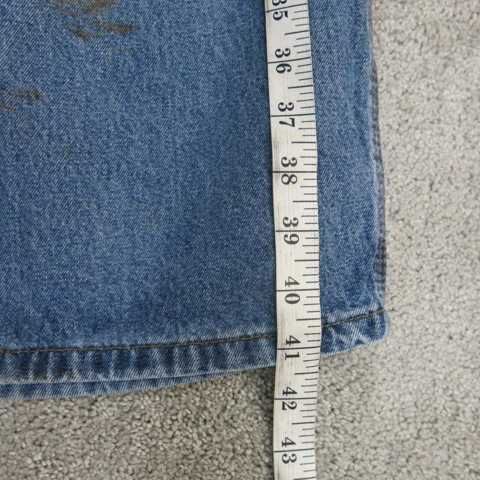 Carhartt Jeans Men X Large Blue Denim Straight Leg Pants Work Wear Cotton Casual