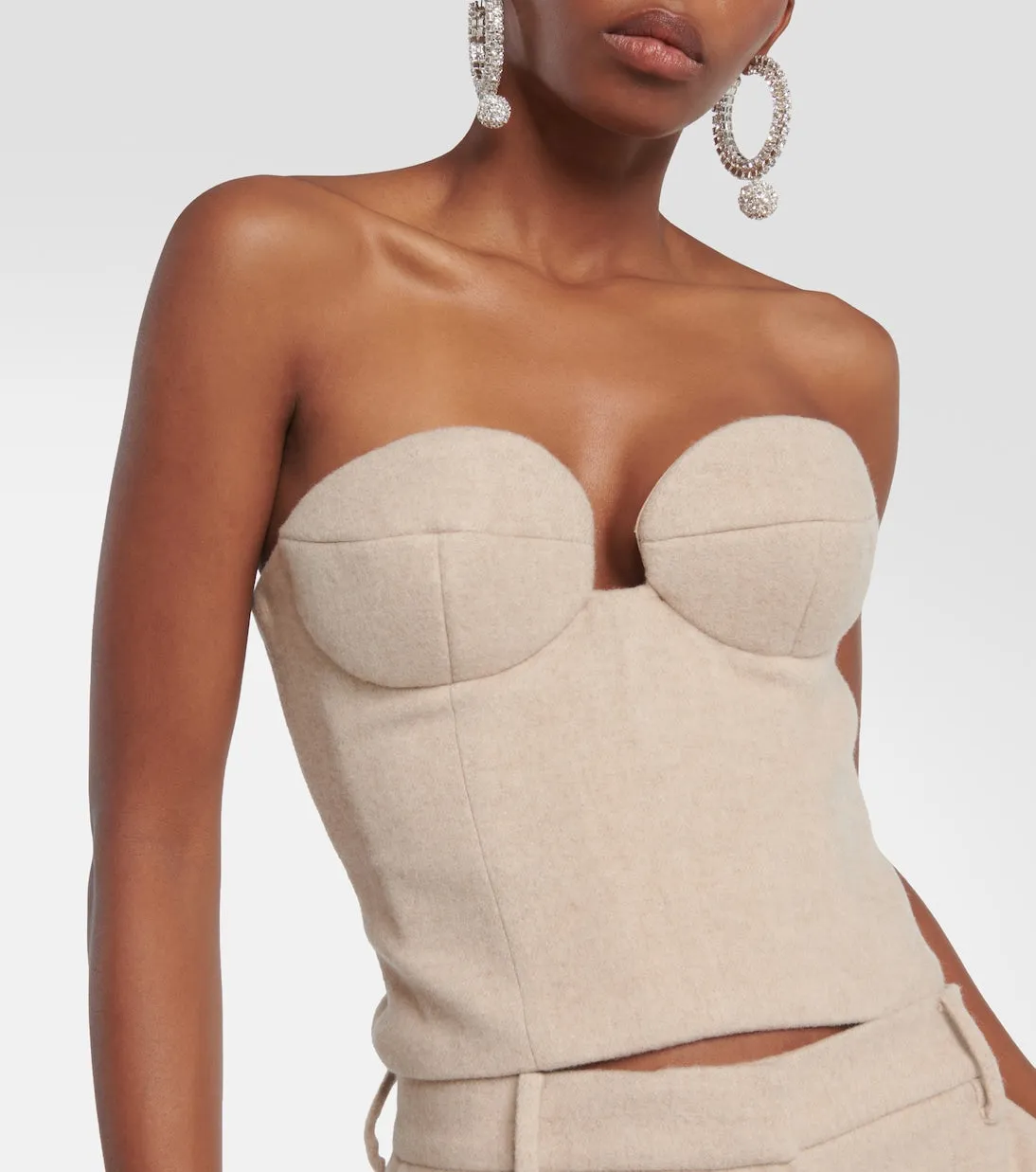 Cashmere bustier Magda Butrym, beige