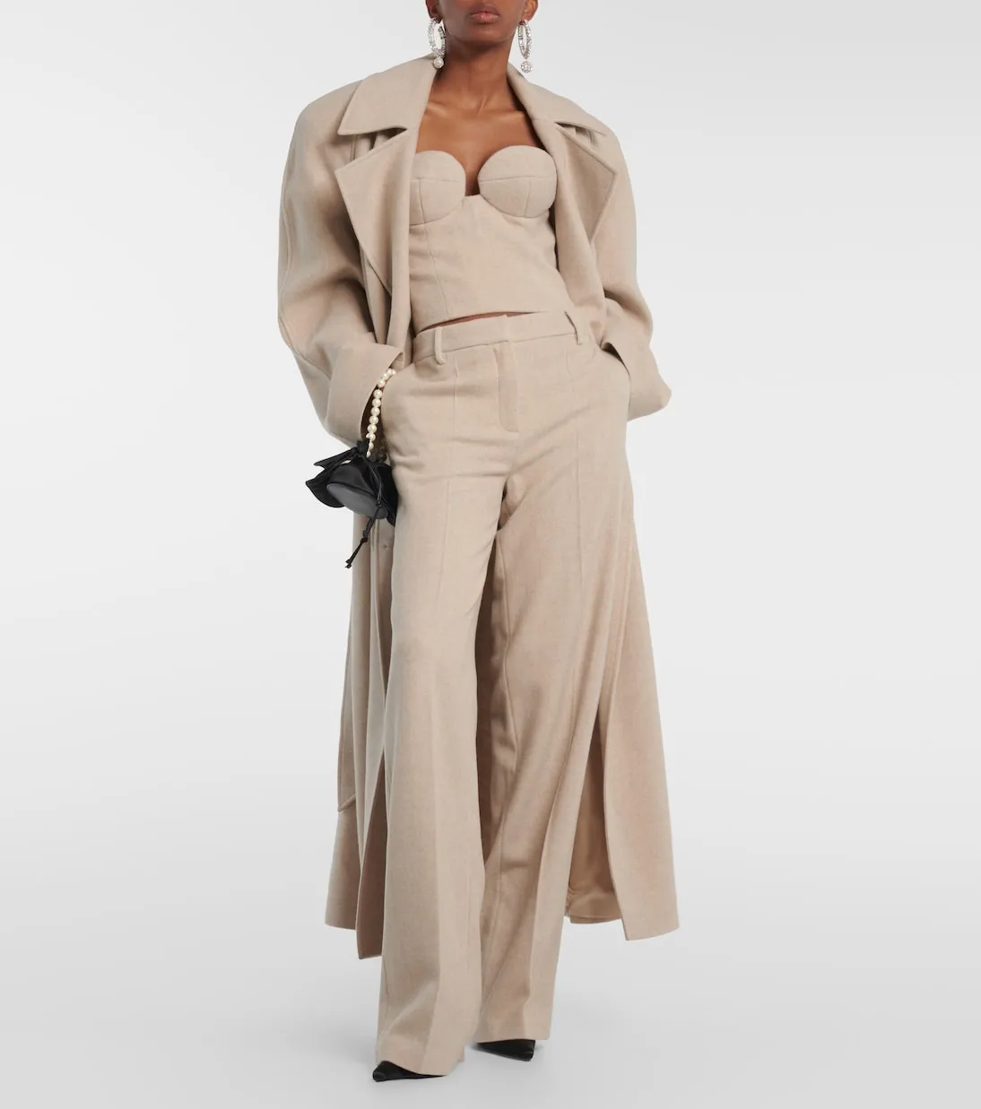 Cashmere bustier Magda Butrym, beige