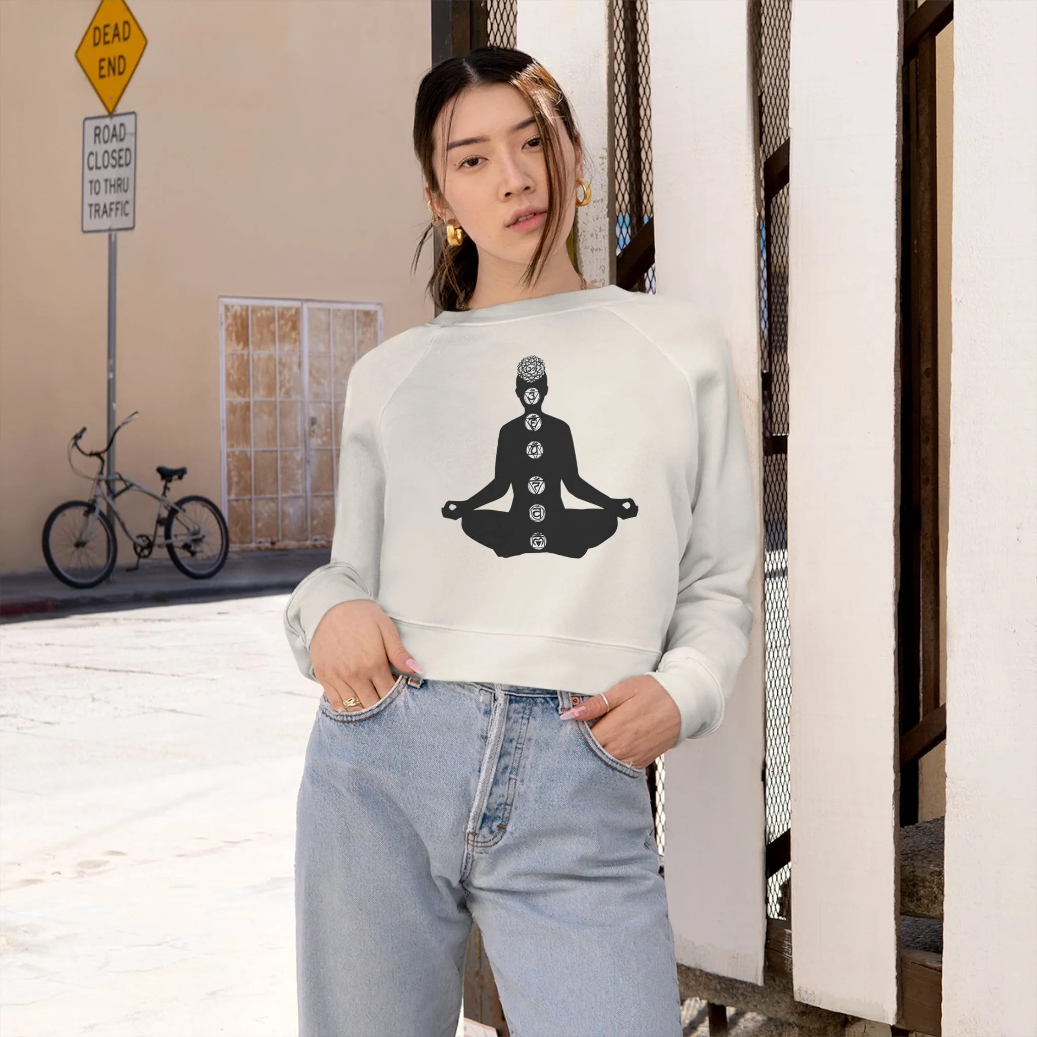 Chakra Women's Cropped Fleece Pullover