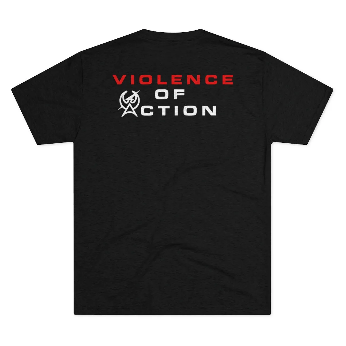 Charcoal Black Men's Violence Of Action Tri-Blend Tee