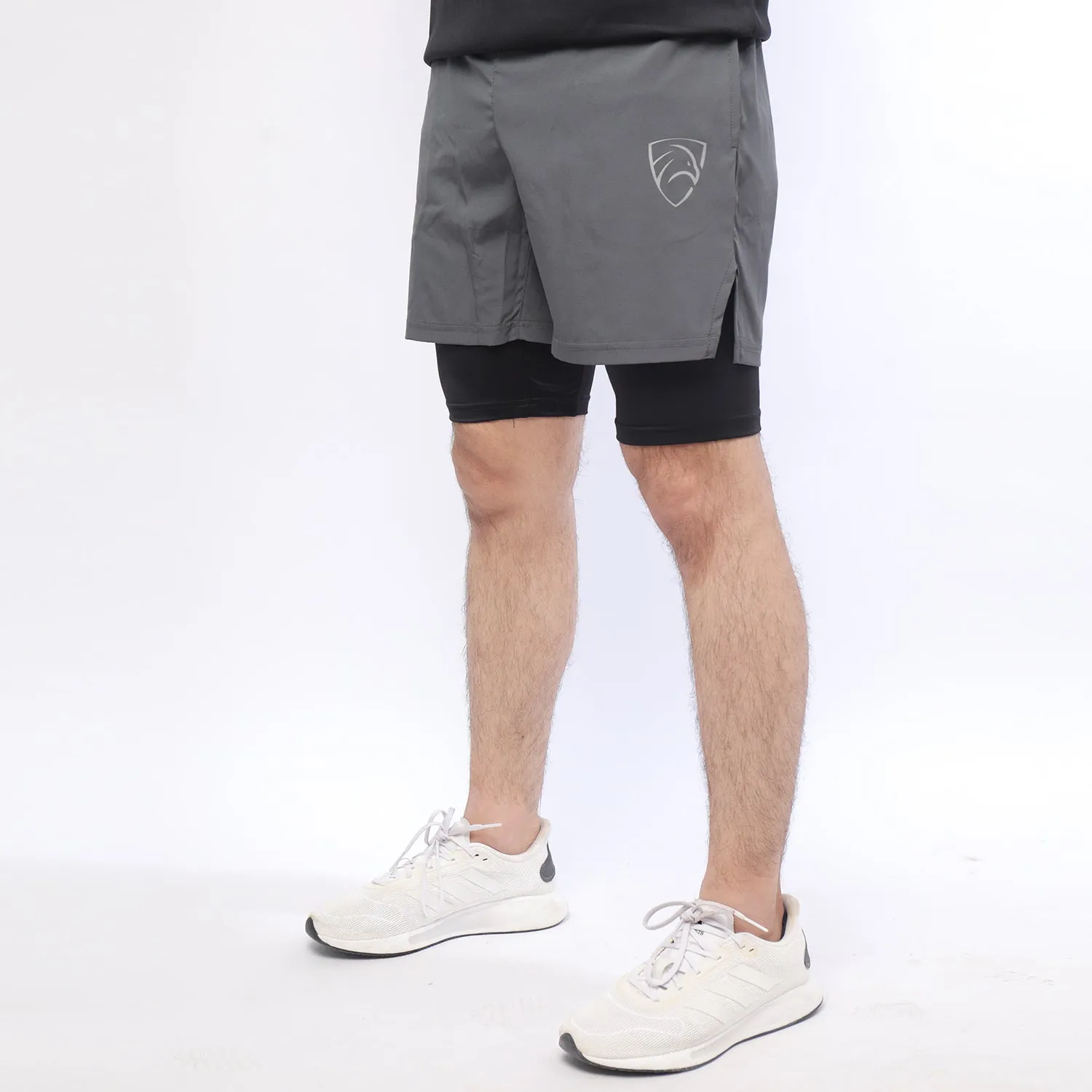 Charcoal/Black Micro Premium Compression Shorts