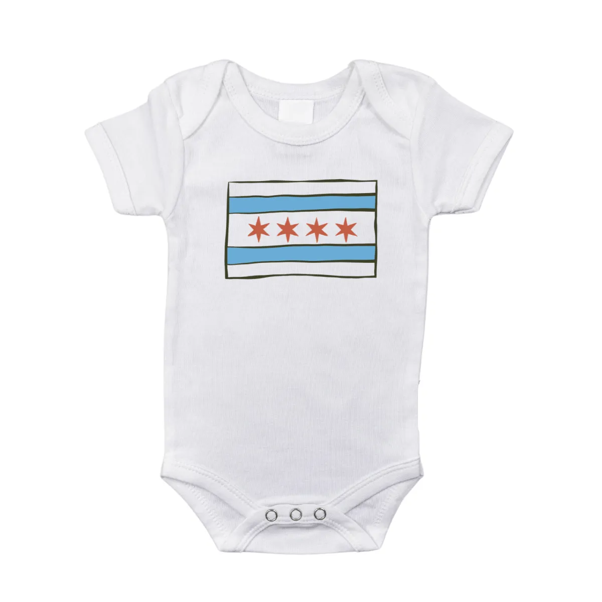 Chicago Flag Baby Onesie by Little Hometown
