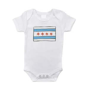 Chicago Flag Baby Onesie by Little Hometown