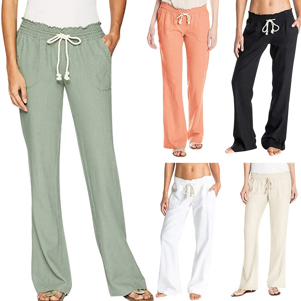 ChicEase High-Waist Breathable Wide-Leg Pants